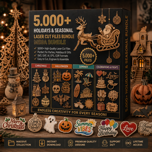 1.000.000+ Laser-Gravur-Bundle – SVG-DFX-AI-EPS (+ 5.000 KOSTENLOSER Bonus!)