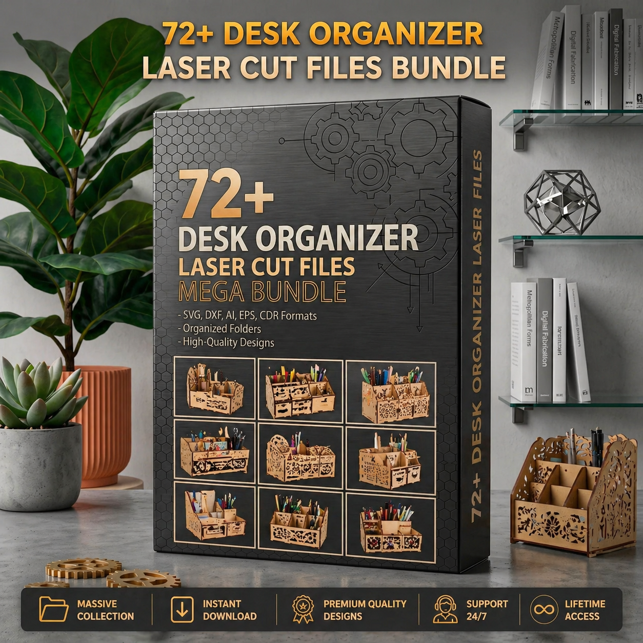 1.000.000+ file laser engraving bundle – SVG-DFX-AI-EPS (+ 5,000 FREE Bonus!)